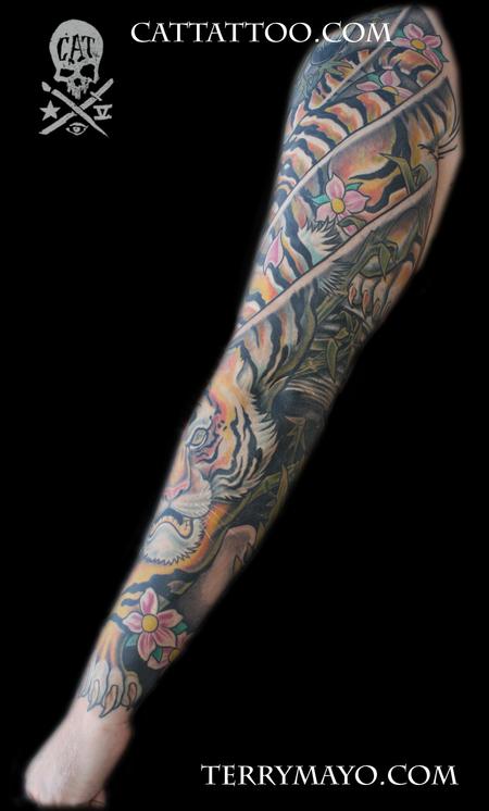 Tattoos - tiger sleeve 05 - 62472